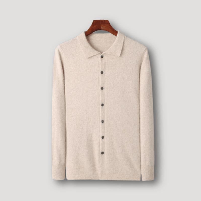 Kashmir Sweater Strik Cardigan med Knapper